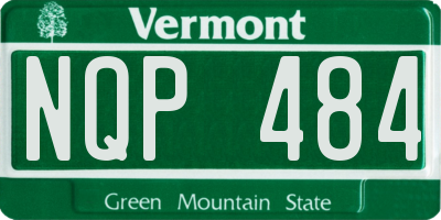 VT license plate NQP484