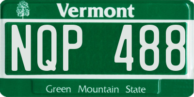 VT license plate NQP488