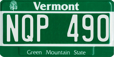 VT license plate NQP490