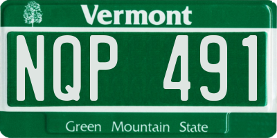 VT license plate NQP491