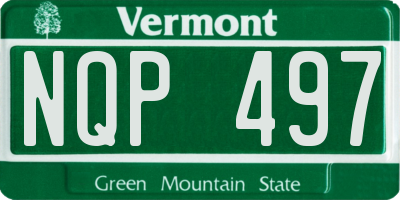 VT license plate NQP497