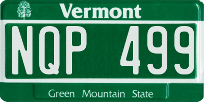 VT license plate NQP499
