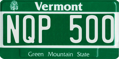 VT license plate NQP500