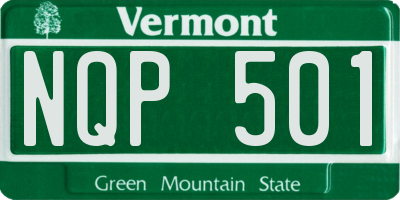 VT license plate NQP501