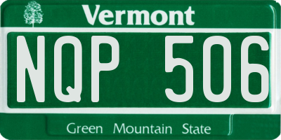 VT license plate NQP506