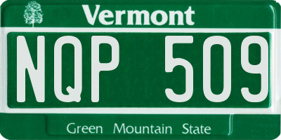 VT license plate NQP509