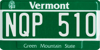 VT license plate NQP510
