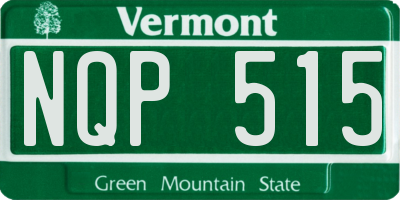 VT license plate NQP515