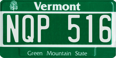 VT license plate NQP516