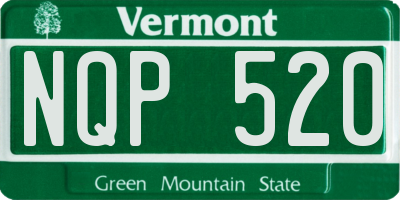 VT license plate NQP520