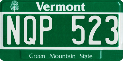 VT license plate NQP523