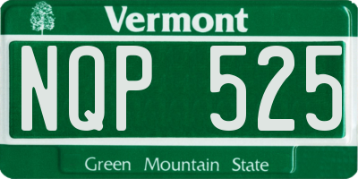 VT license plate NQP525