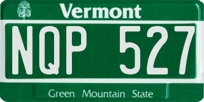 VT license plate NQP527