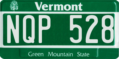 VT license plate NQP528