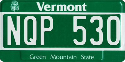VT license plate NQP530