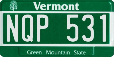 VT license plate NQP531
