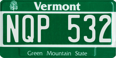 VT license plate NQP532