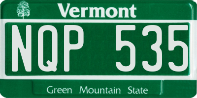 VT license plate NQP535
