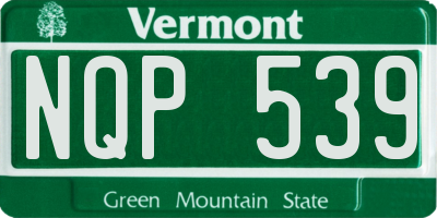 VT license plate NQP539