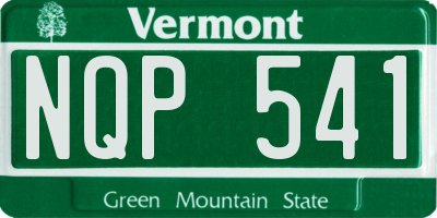 VT license plate NQP541