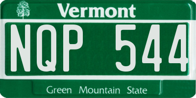VT license plate NQP544
