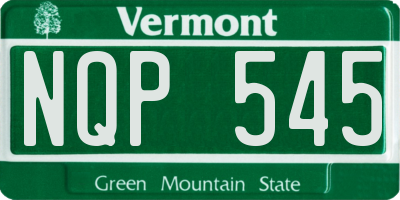VT license plate NQP545