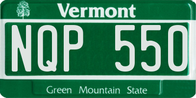 VT license plate NQP550