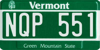 VT license plate NQP551