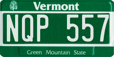VT license plate NQP557