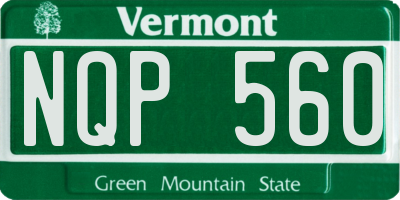 VT license plate NQP560
