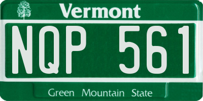 VT license plate NQP561