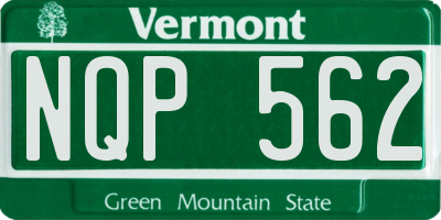 VT license plate NQP562