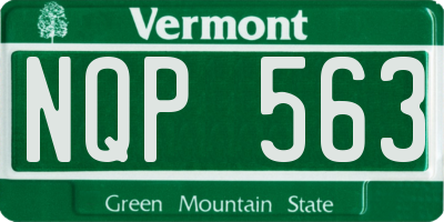 VT license plate NQP563