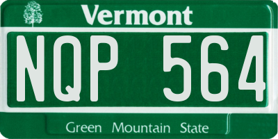 VT license plate NQP564