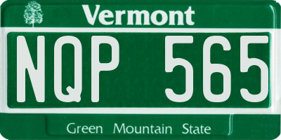 VT license plate NQP565