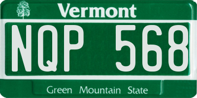 VT license plate NQP568