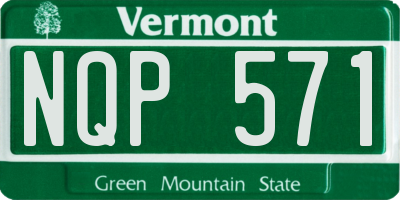 VT license plate NQP571
