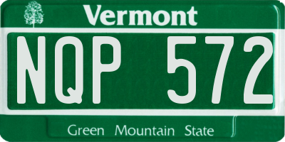VT license plate NQP572