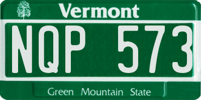 VT license plate NQP573