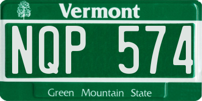 VT license plate NQP574