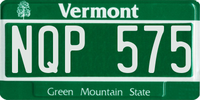 VT license plate NQP575