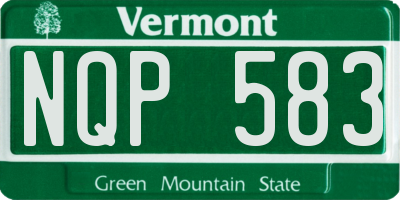 VT license plate NQP583