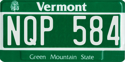 VT license plate NQP584
