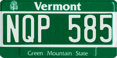 VT license plate NQP585