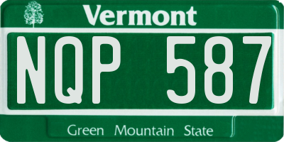 VT license plate NQP587