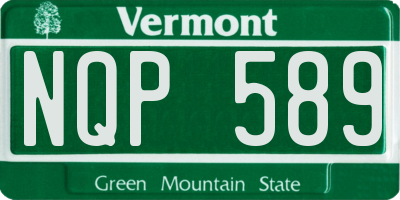 VT license plate NQP589