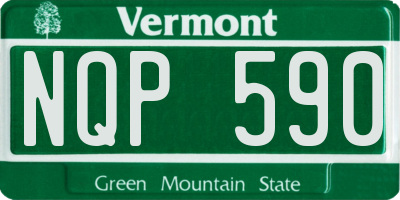 VT license plate NQP590
