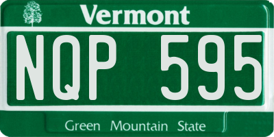 VT license plate NQP595