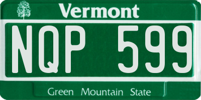 VT license plate NQP599