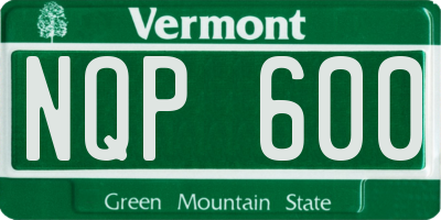 VT license plate NQP600